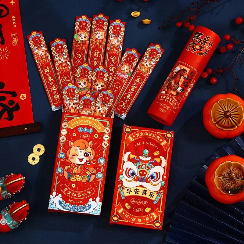 2026 Year of the Horse Chinese New Year Lucky Red Envelopes