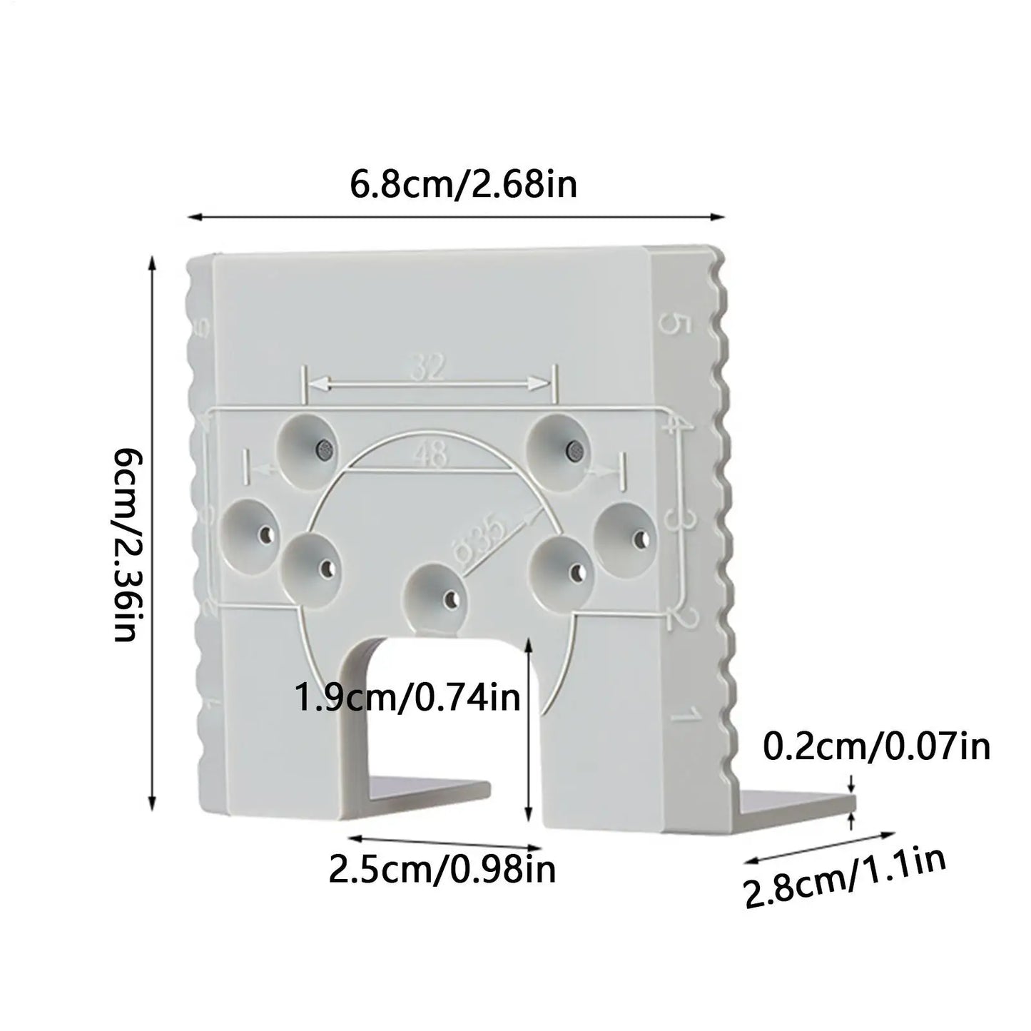 Cabinet Hinge Hole Drilling Guide Jig | Door Installation Tool