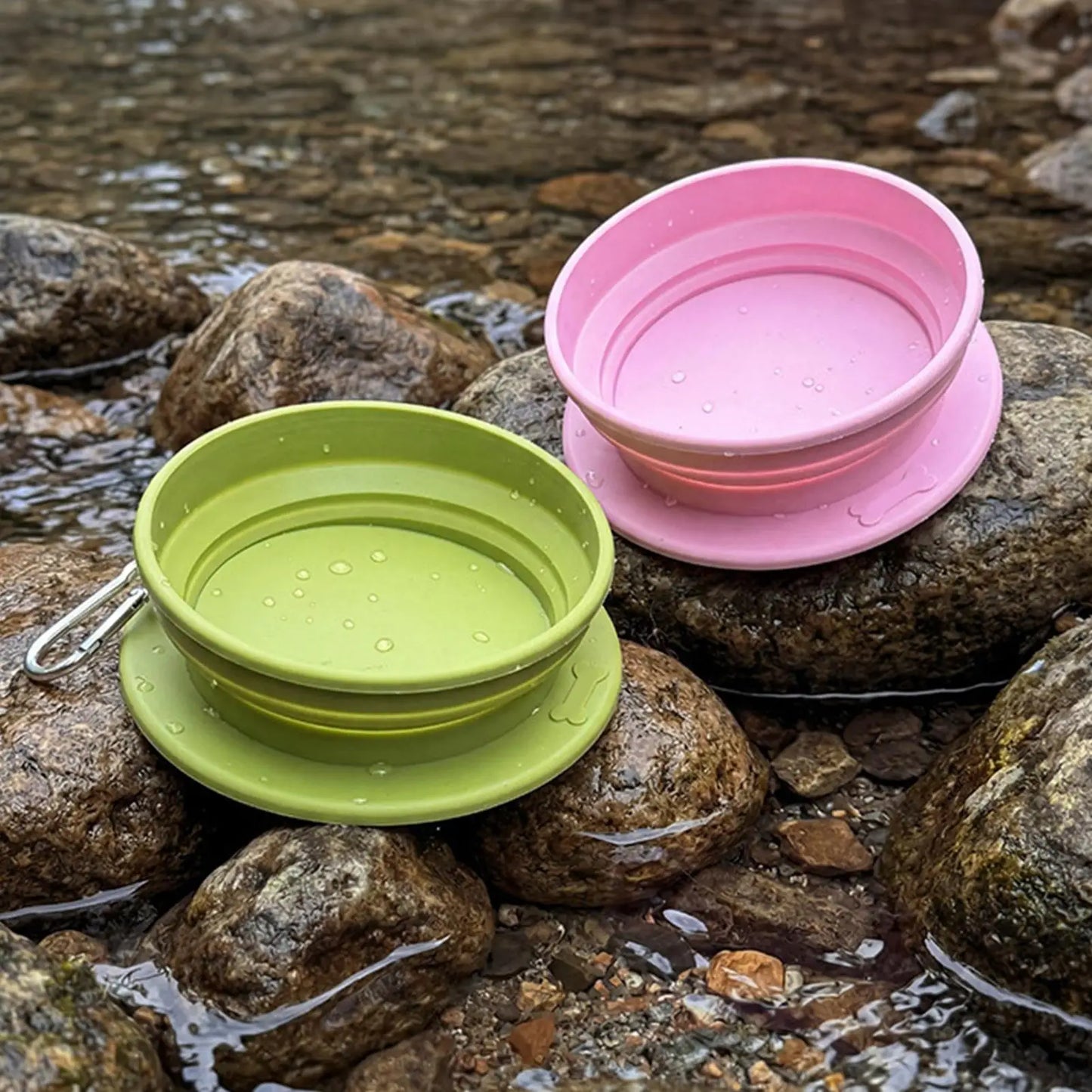 Foldable Silicone Pet Bowl – Portable Travel Food & Water Bowl
