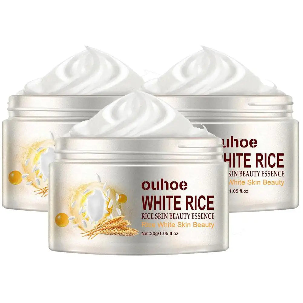 White Rice Essence Brightening Face Cream 30g – Lightweight Moisturizer for All Skin Types Peaceful Pleasures Health and Wellness