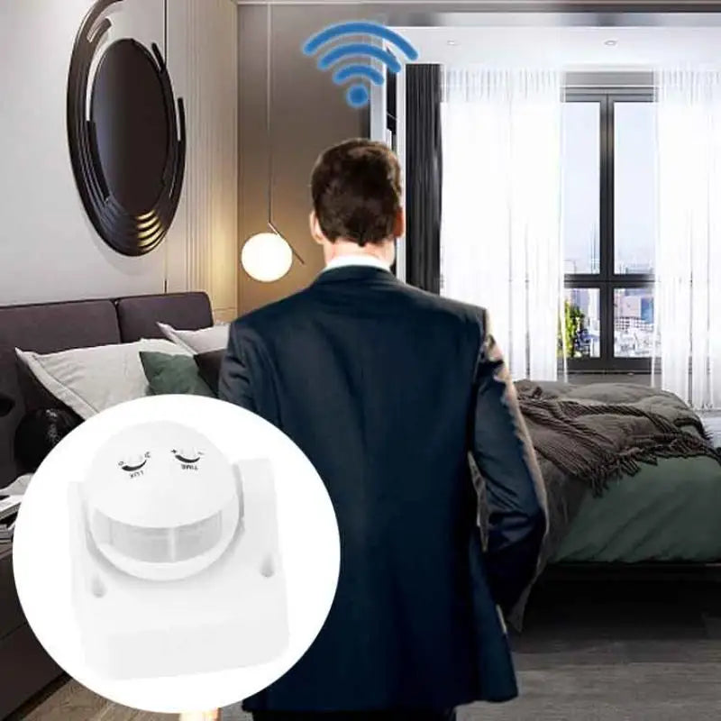 New AC 100V - 240V 180 Degree Automatic IP44 PIR Infrared Motion Sensor Induction SRound Mini Smart Delay Light Switch Peaceful Pleasures Health and Wellness