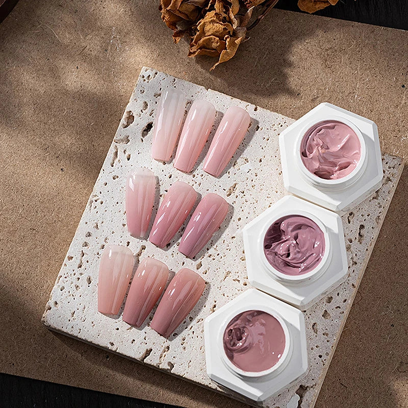 2/3/5g Hexagonal Nail Patting Gel Jar Flip Cover Nail Polish Holder Case Packaging Box Manicure Organizer Cosmetic Container Peaceful Pleasures Health and Wellness