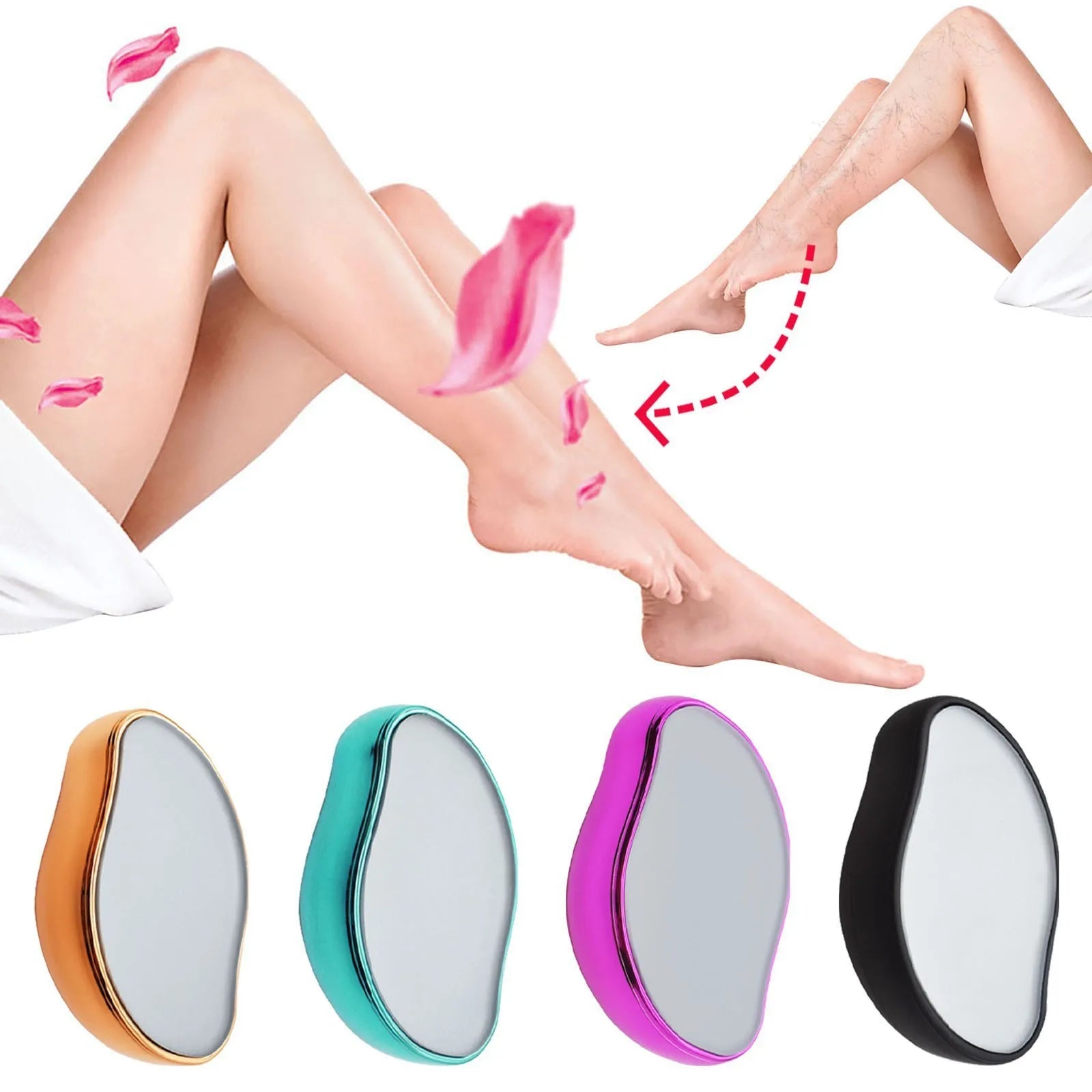 Painless Non-Sensory Hair Removal Exfoliator Tool Neutral Home Use Hair Repair Device No Skin Damage Peaceful Pleasures Health and Wellness 1pcs Color random