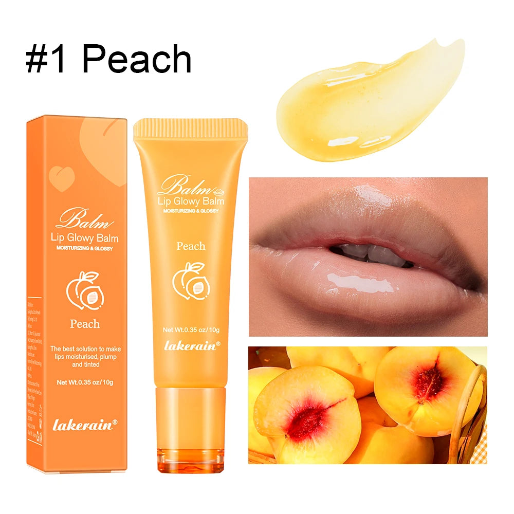 Lakerain Brightening Lip Balm Reduces Lip Lines Lips Moisturizing Hydrating Removing Dead Skin Fruity Moisturizing Lip Balm Peaceful Pleasures Health and Wellness 01 Peach