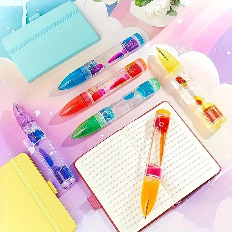 Anxiety Relief Liquid Motion Pen – Retractable Bubble Ballpoint