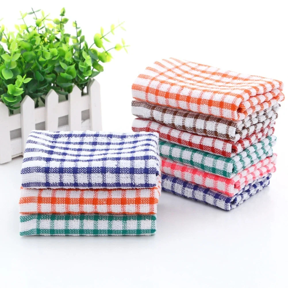 6-Pack Absorbent Lint-Free Cotton Kitchen Tea Towels | Dish Cloths Kitchen Tea Towels Peaceful Pleasures Health and Wellness