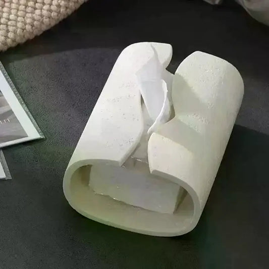 Vintage Cave Stone Resin Tissue Box | Napkin Organizer Decorative Tissue Holder Peaceful Pleasures Health and Wellness