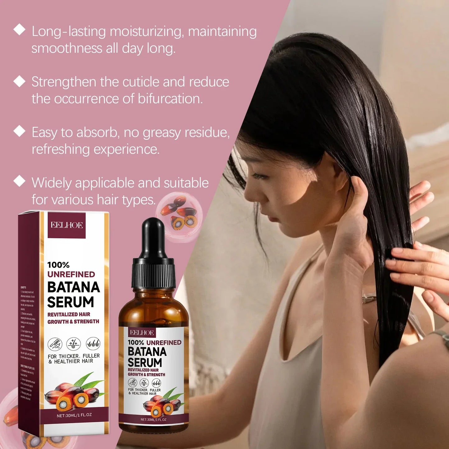 EELHOE Batana Oil Shampoo & Conditioner Set | Hair Growth Kit