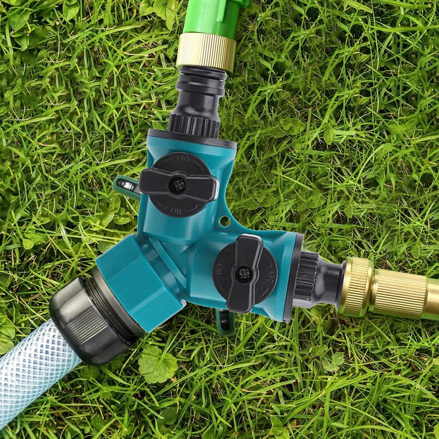 Garden Hose Splitter | Multi-Outlet Adjustable Tap Divider