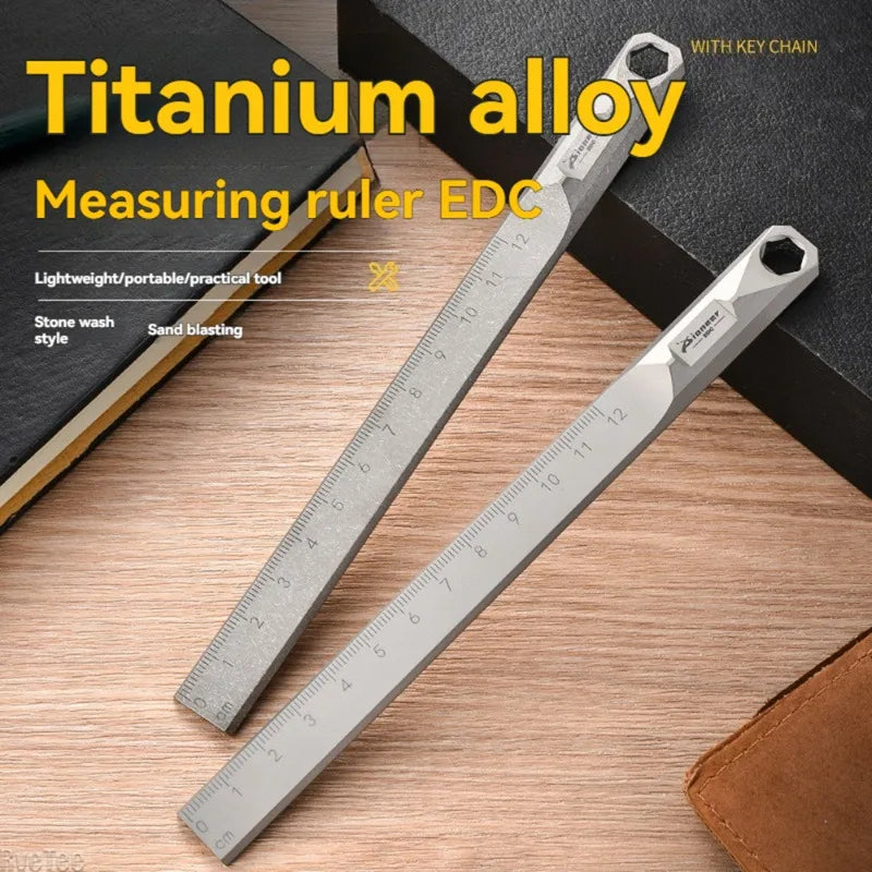 Mini Crowbar Titanium Alloy Hera Metric Tools Drawing Outdoor Portable Multi Pig Foot Lever Functional Measurement Crowbars Peaceful Pleasures Health and Wellness