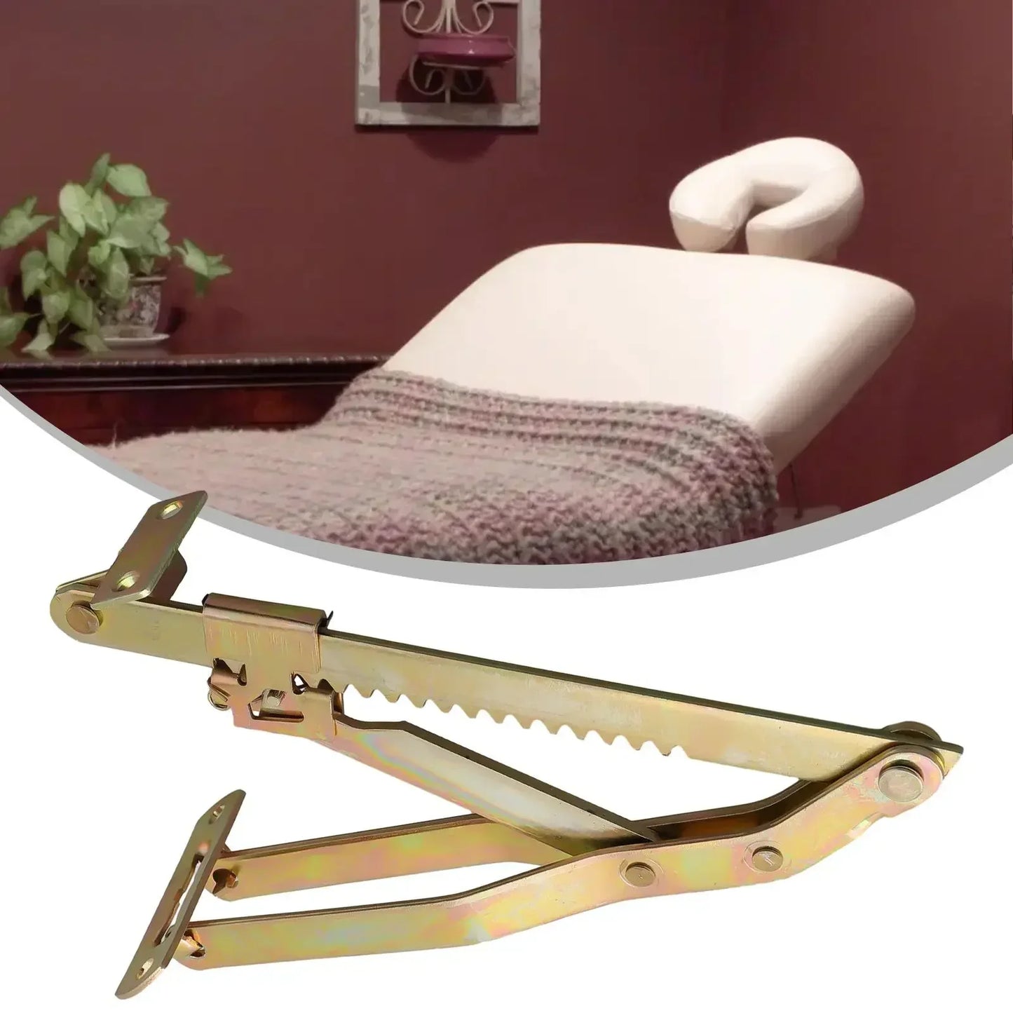 Heavy-Duty 18-Gear Adjustable Angle Headrest Hinge | Iron