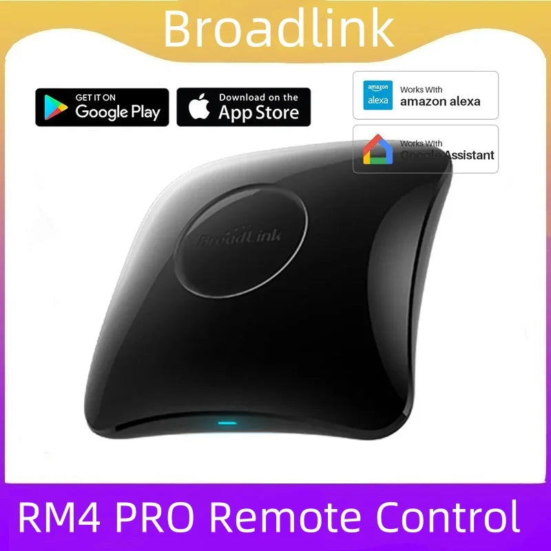 Original Broadlink RM4 Pro WIFI Universal Smart Remote Control IR RF RM4Pro HTS2 Smart Home Work With Alexa Google Home Peaceful Pleasures Health and Wellness