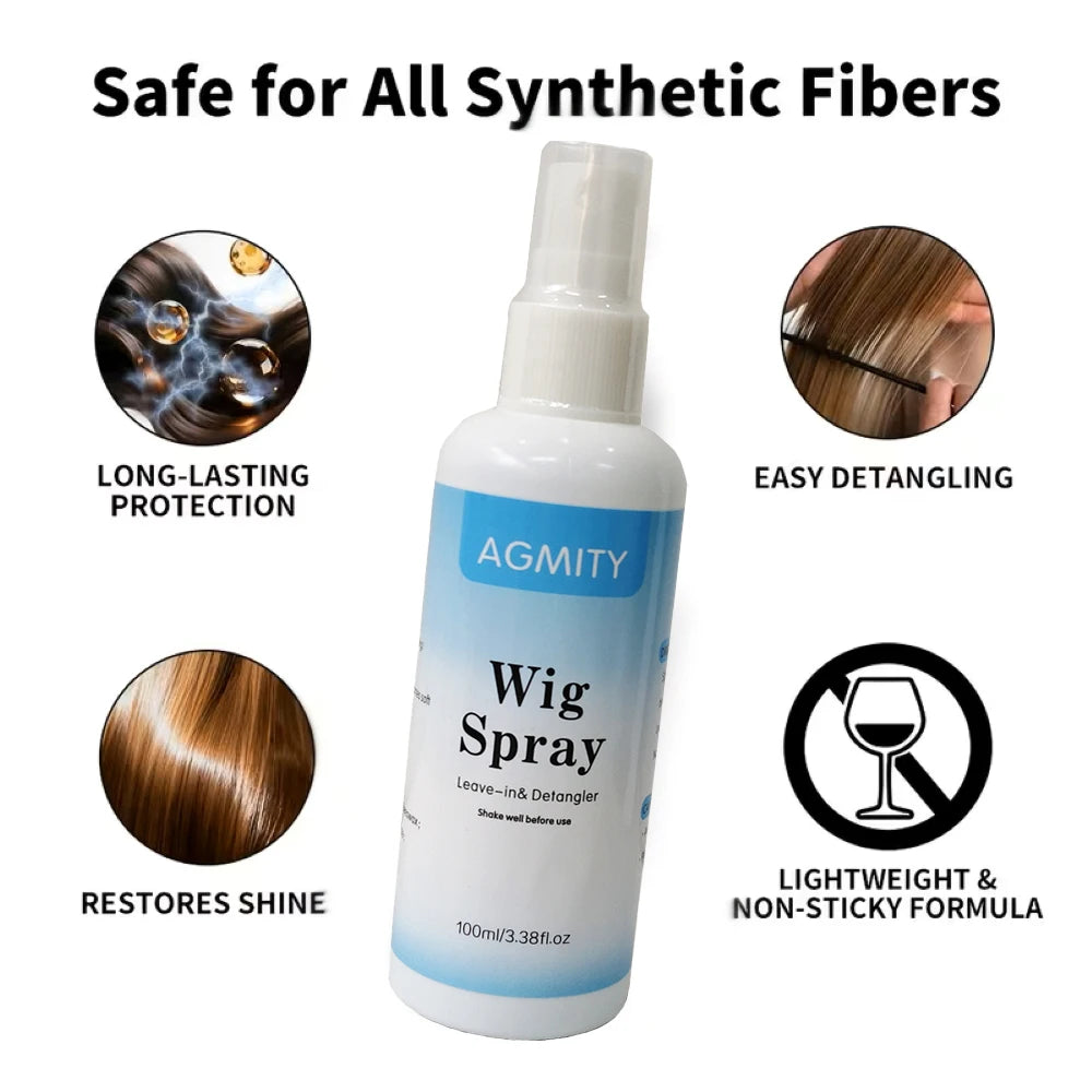 Wig Care Leave-In Spray – Anti-Frizz, Detangle & Moisturize