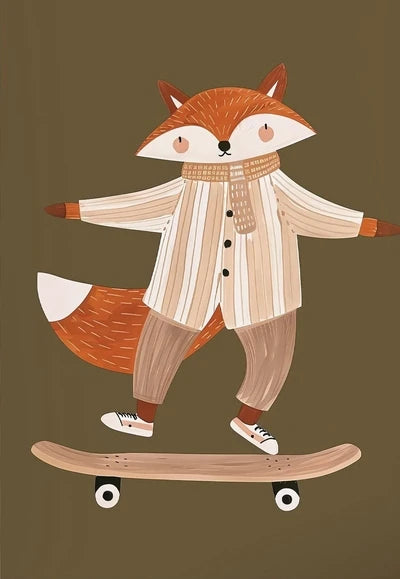 Funny Animal Canvas Wall Art Prints | Kids Nursery Room Decor