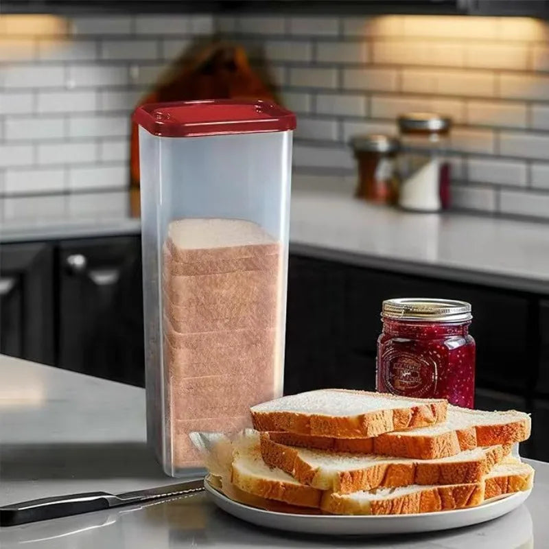 Hot Bread Loaf Container Clear Airtight Bread Box With Lid Sandwich Bread Holder For Homemade Tall Saver For Kitchen Peaceful Pleasures Health and Wellness