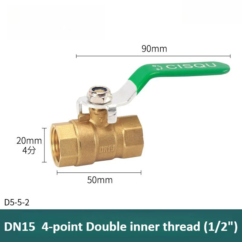 Brass Long Rod Ball Valve ⅛"–1" Threaded Pipe Adapter