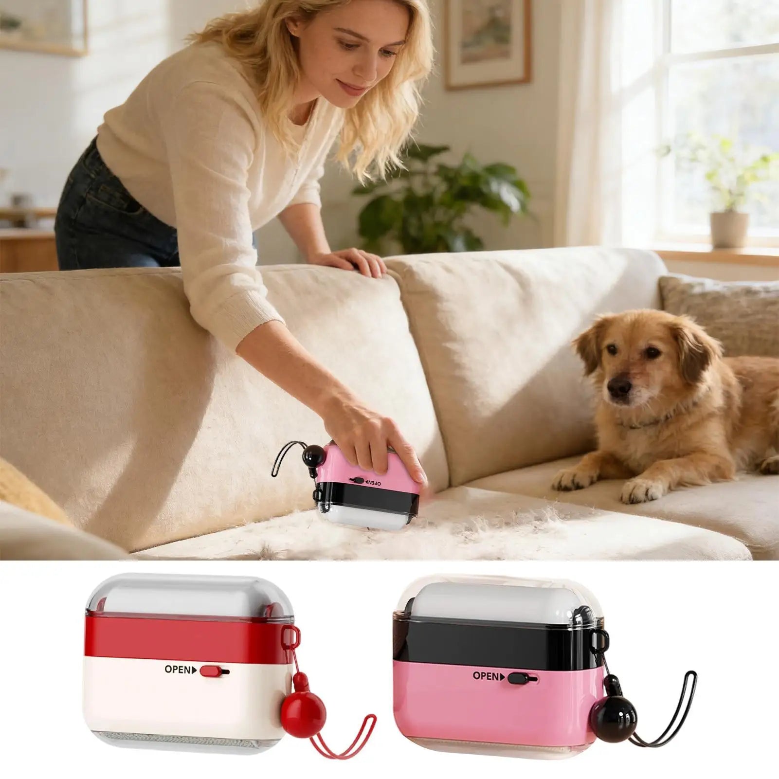 Reusable Washable Lint Roller | Pet Hair Remover for Clothes & Furniture Reusable Lint Roller Peaceful Pleasures Health and Wellness