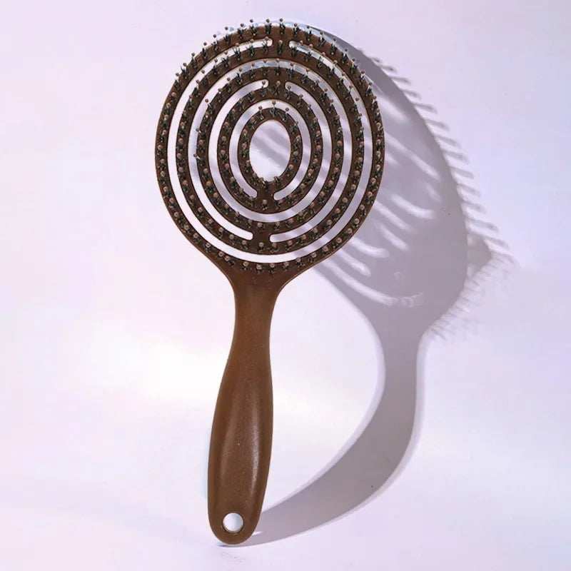 Boar Bristle Detangling Hair Brush – Scalp Massage Comb