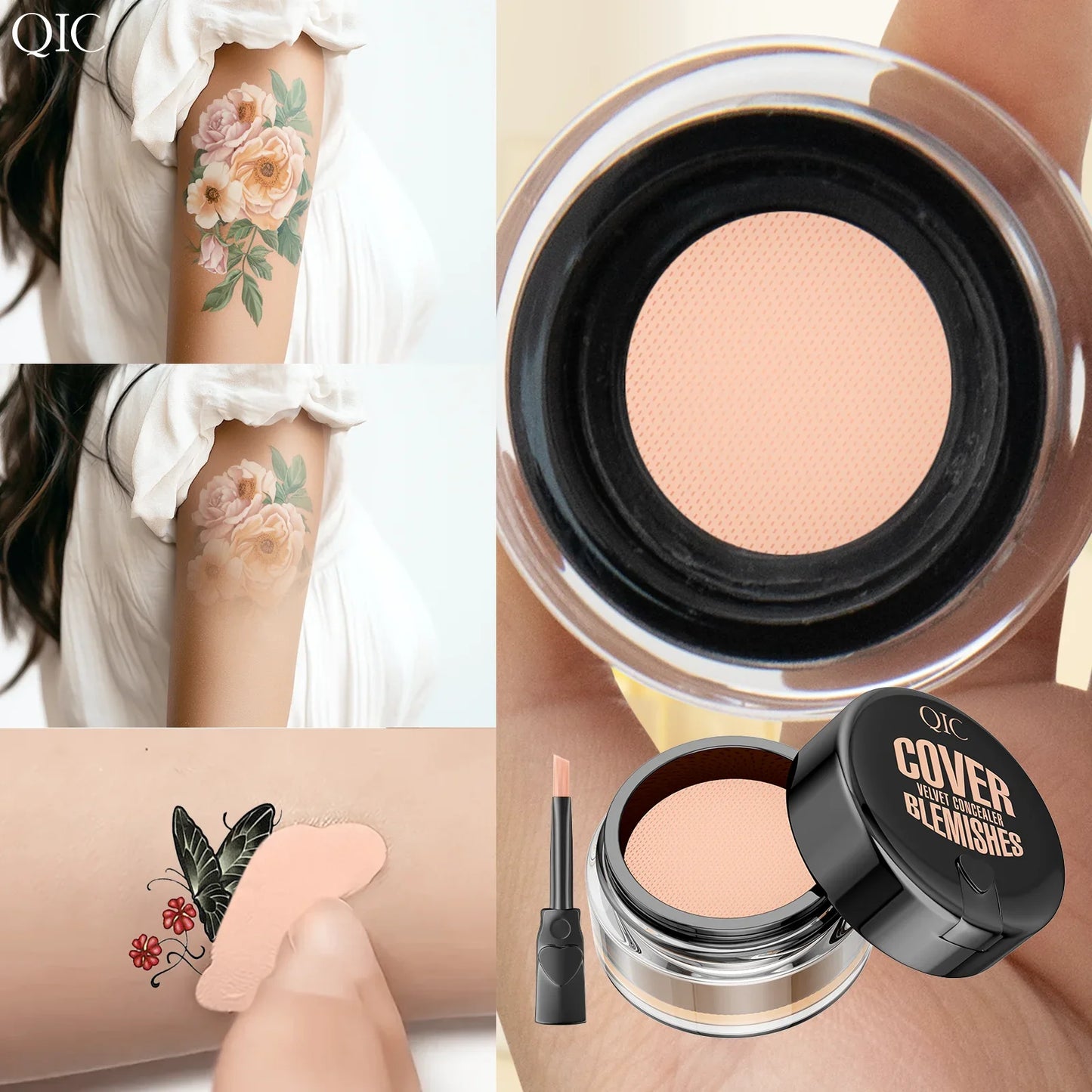 QIC Hydrating Eye Brightening Concealer Cream | Full Coverage
