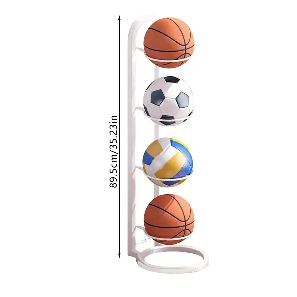 Heavy Duty Steel Multi-Sport Ball Rack Stand – 2/3/4-Tier