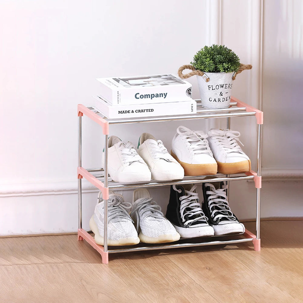 3/4 Shoe Rack Multi Layered And Space Saving Shoe Rack For Simple Household Storage And Storage Three And Four Layer Shoe Racks Peaceful Pleasures Health and Wellness 3 1