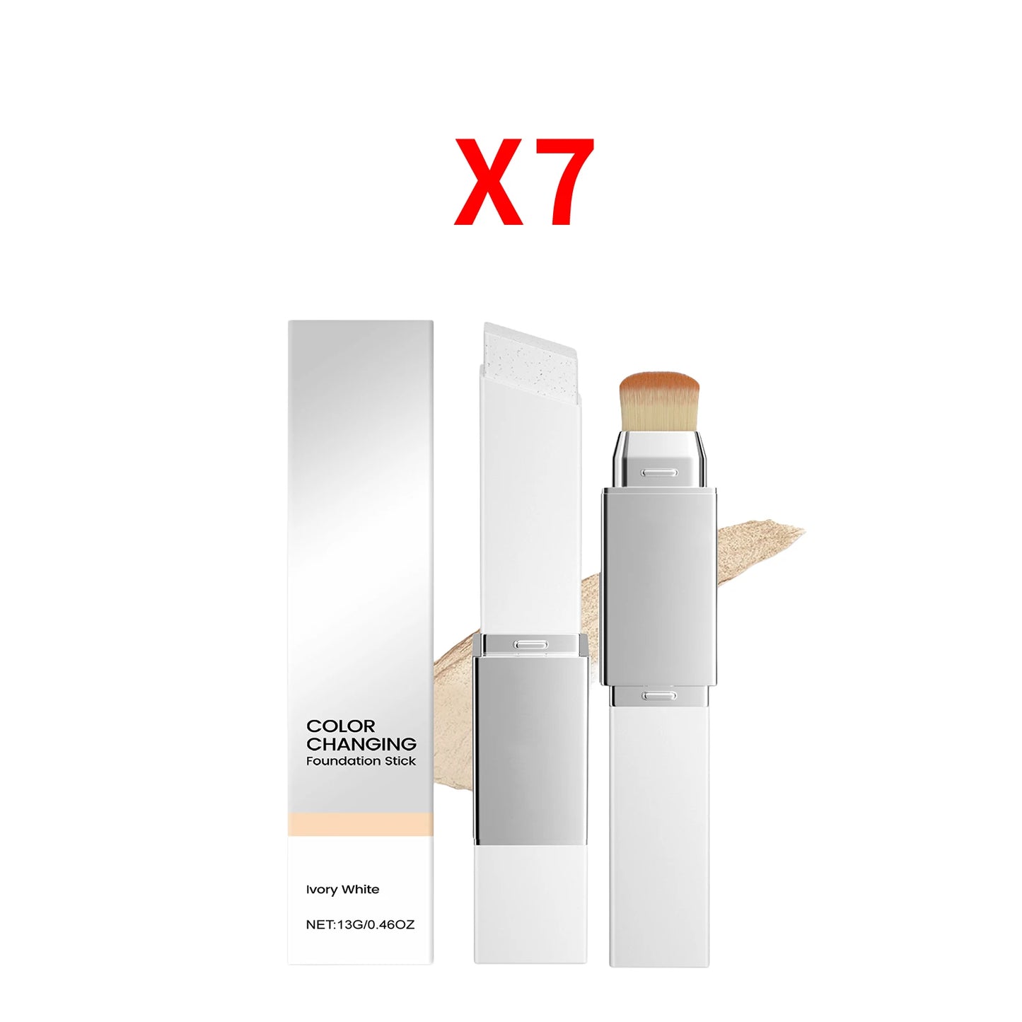 Double-Head Foundation Stick with Brush | Full Coverage Matte