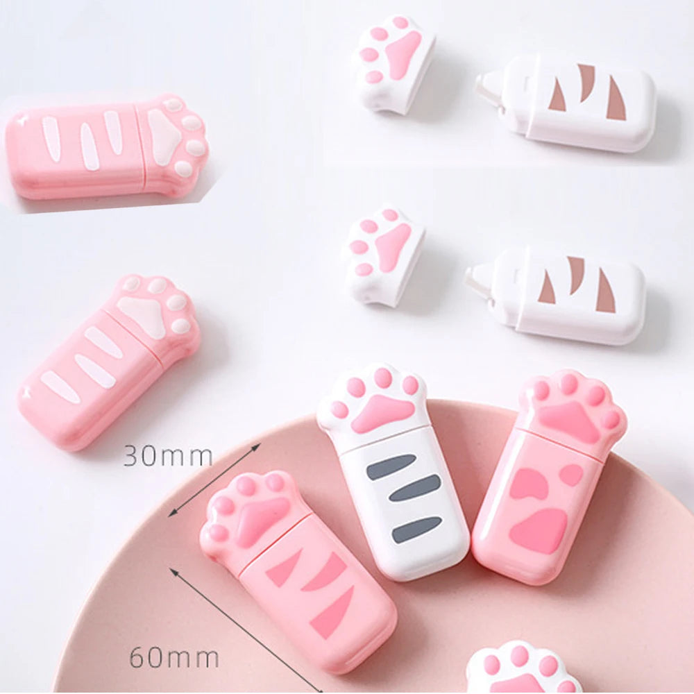 Practical Lovely Portable Gift Student Prize Stationery Cat Claw Correction Tape Correction Supplies White Out Corrector Peaceful Pleasures Health and Wellness