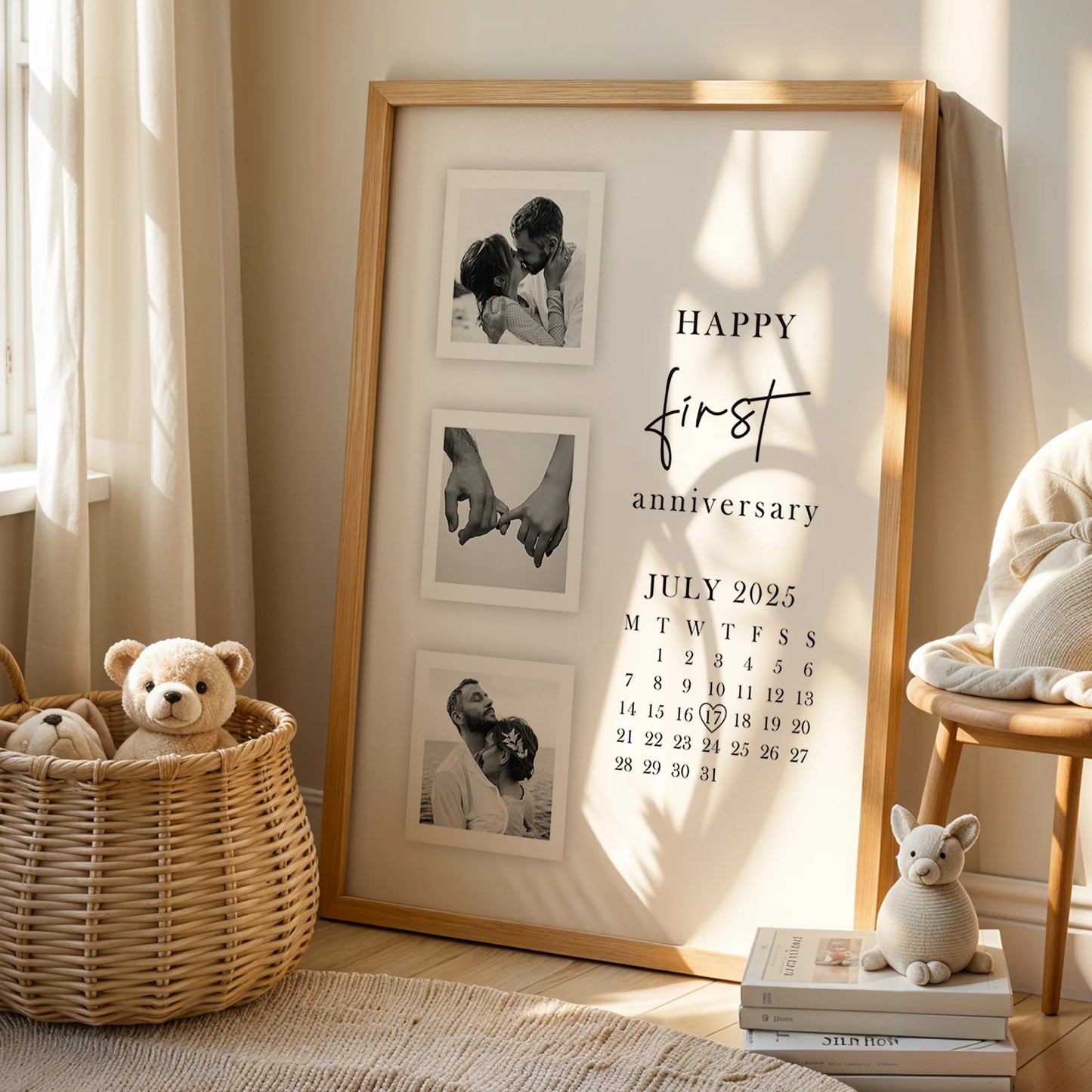 Personalized Anniversary Date Canvas Wall Art Print | Gift Idea