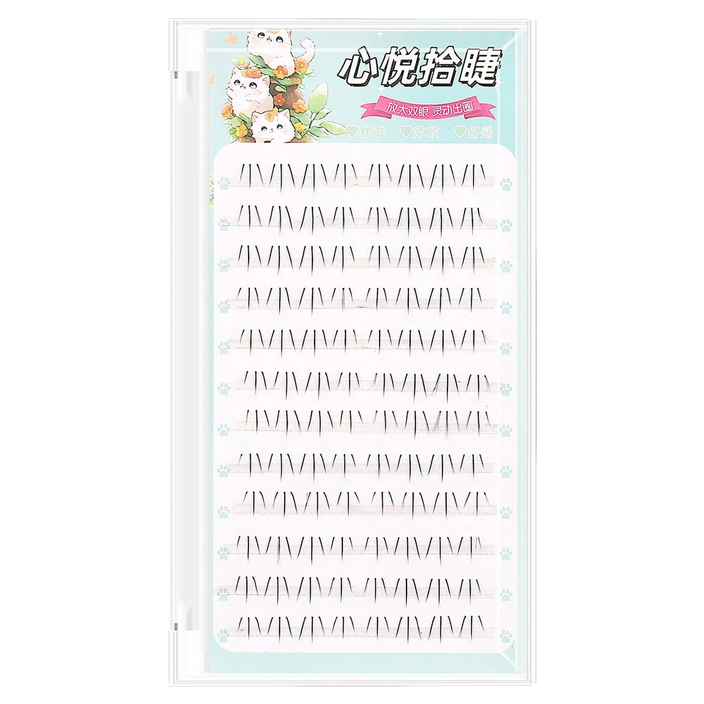 Korean Idol DIY Lashes Extension Cute Cat Paw False Eyelashes Natural Make Up Large Capacity DIY Lash Cluster Peaceful Pleasures Health and Wellness style 4