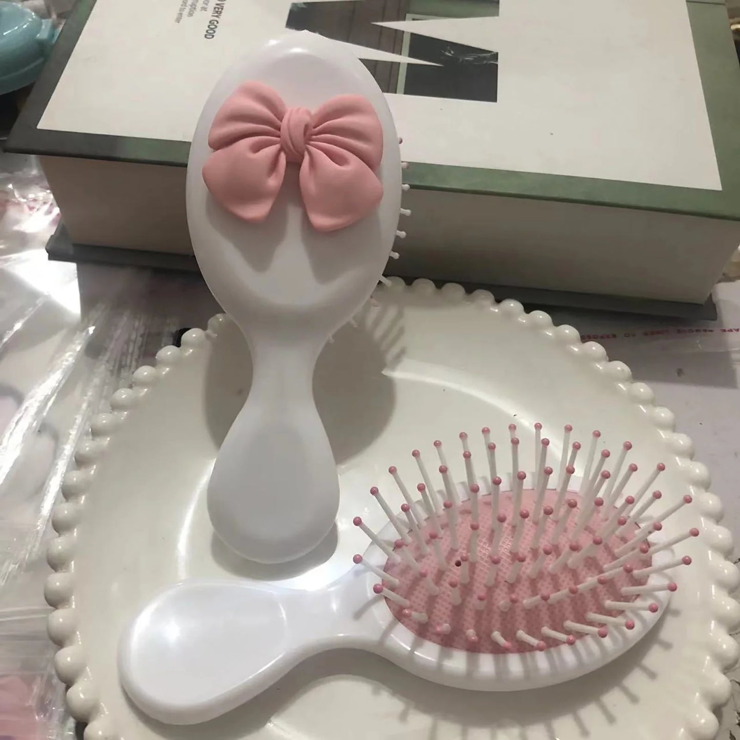Mini Folding Air Cushion Detangler Hair Brush & Scalp Massager Detangler Hair Brush Peaceful Pleasures Health and Wellness style 5