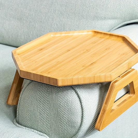 Wooden Clip-On Sofa Armrest Tray | Snacks, Drinks & Remotes Sofa Armrest Tray Oasis Select