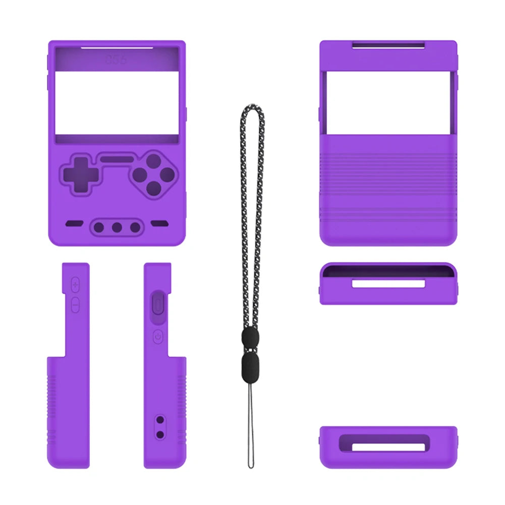 Silicone Protective Cover for Trimui Brick Game Console Shockproof Protector Shell Sleeve Anti-Scratch Soft Skin Cover Case Peaceful Pleasures Health and Wellness Purple