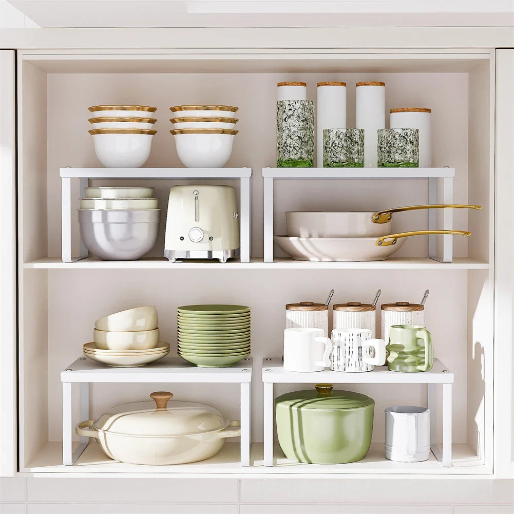 Stackable Iron Spice Rack & Countertop Organizer – Set of 2