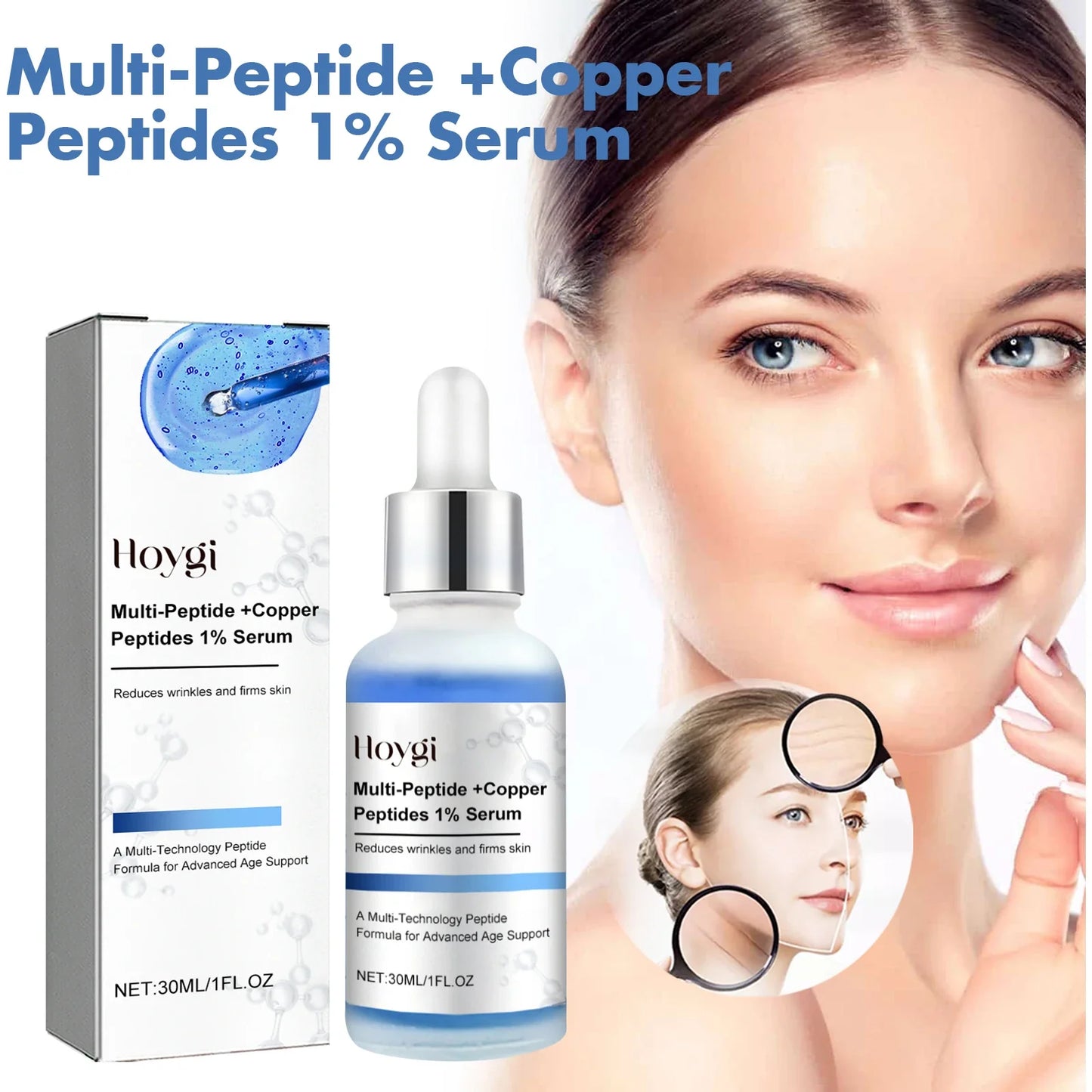 Blue Copper Peptide & Hyaluronic Acid Face Serum 30ml