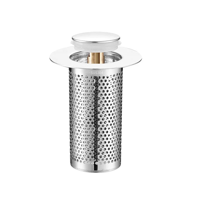 Pop-Up Drain Stopper & Hair Catcher | Stainless Steel Strainer