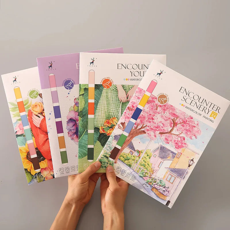 Watercolor Coloring Book Decompression Drawing Doodle Cartoon