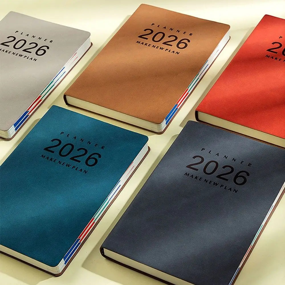 Wear-resistant 2026 Schedule Planner Task Priority Thick Paper A5 Daily Planner Notebook Efficient Time Organizer Peaceful Pleasures Health and Wellness