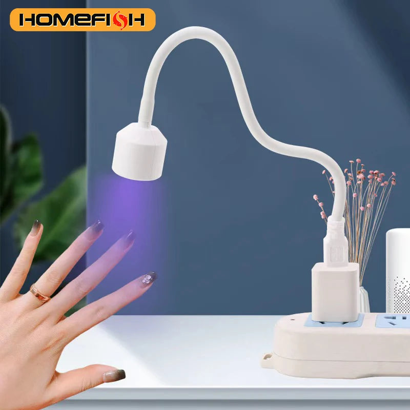 Mini USB ultraviolet/LED lamp for manicure 360-degree adjustable tubular nail dryer with convenient ultraviolet lamp Peaceful Pleasures Health and Wellness