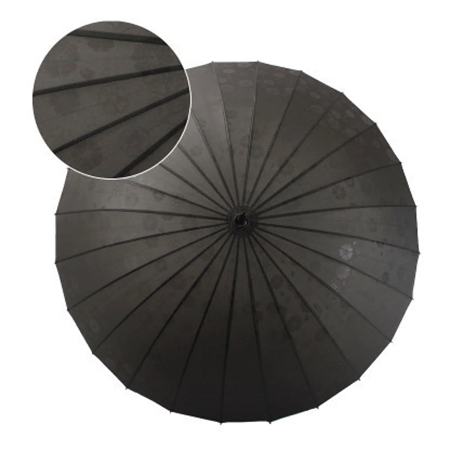 Long Handle Umbrellas Ultra Large Retro Style Umbrella J Stick 24 Ribs Dual-Use Umbrellas Strong Windproof Umbrellas Peaceful Pleasures Health and Wellness Grey