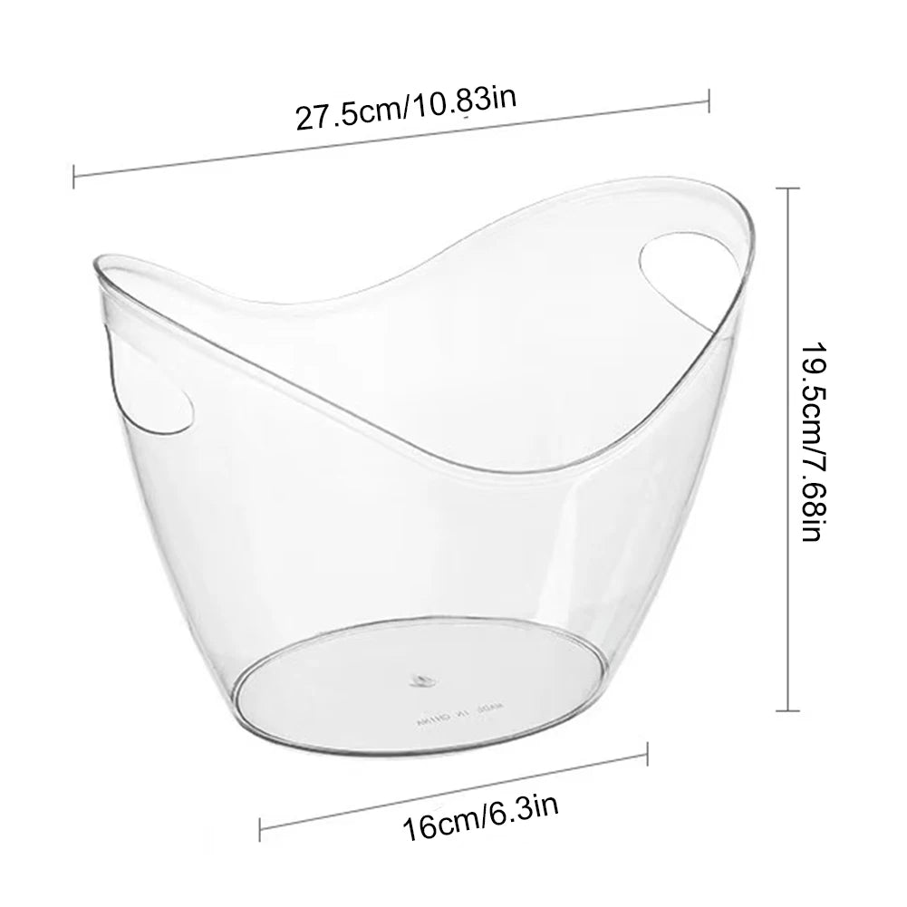 3.5L Acrylic Ice Bucket with Handle for Wine & Champagne Peaceful Pleasures Health and Wellness