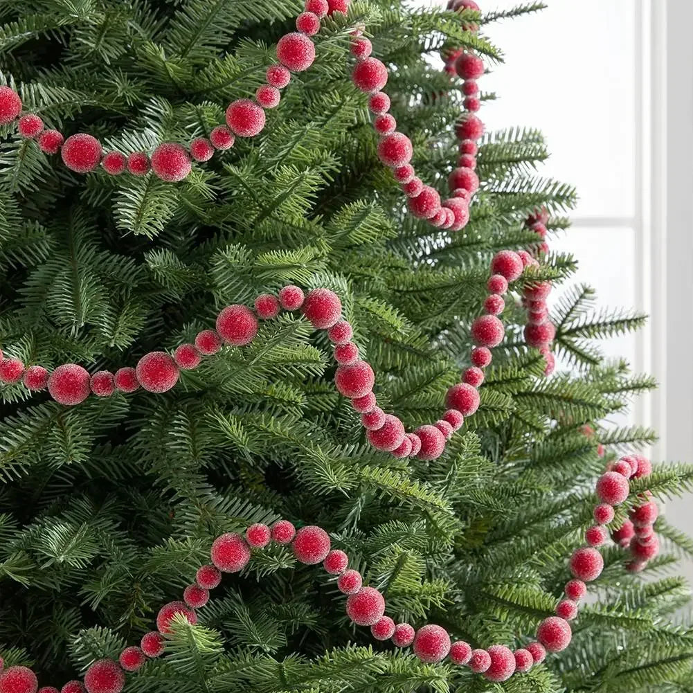 2.75m Christmas Red Berry Garland – Lifelike Festive Decor