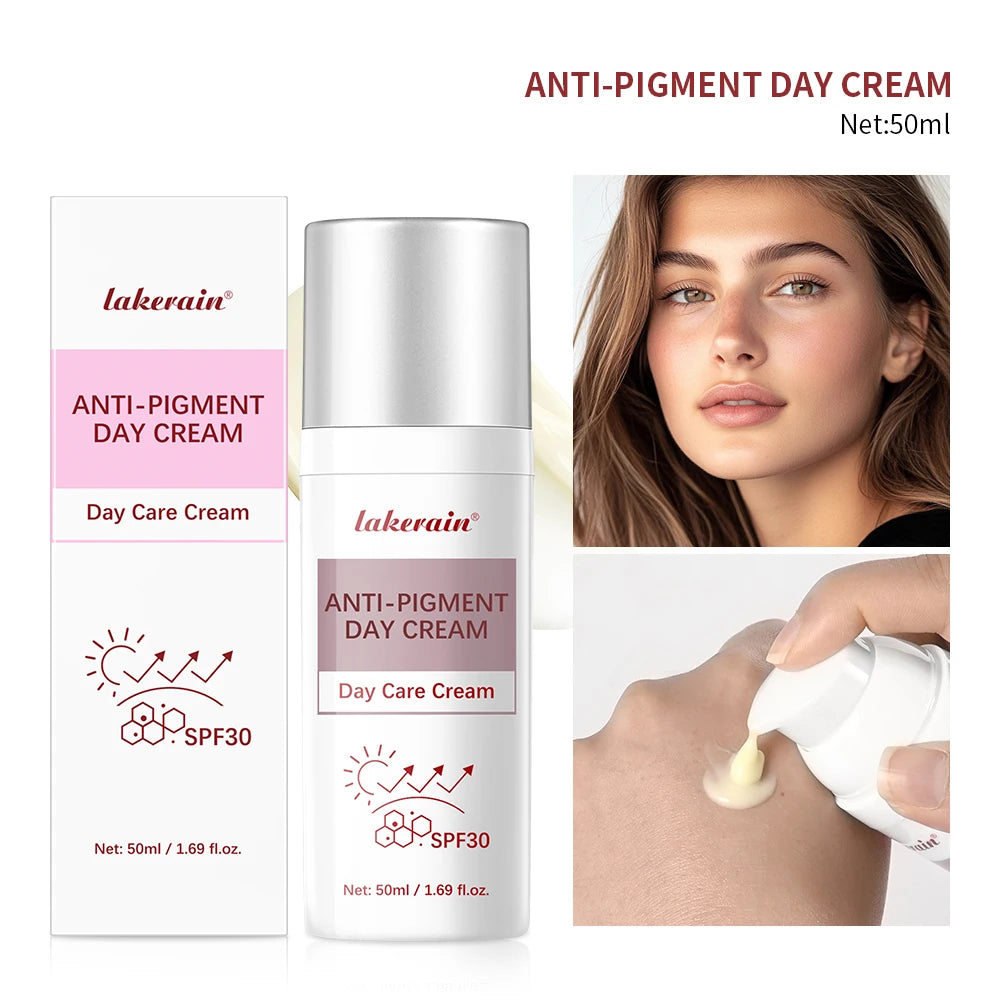 Anti-Pigment Day Cream SPF 30 Brightening Natural Inhibit Melanin Whitening and Spot Removal Outdoor Sun SKincare makeup Peaceful Pleasures Health and Wellness 1pc
