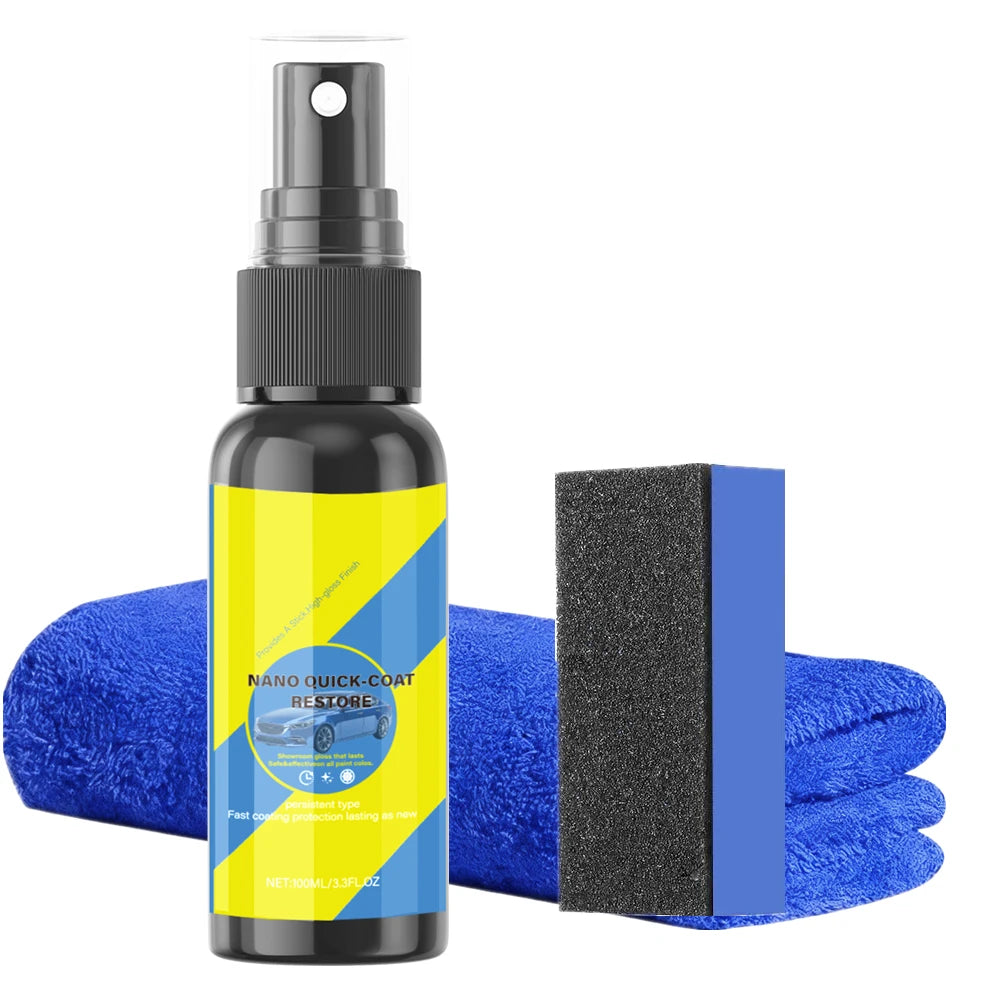 Car Coating Spray Quick Effect Coating Agent Coat Car Wax Car Scratch Wax Coating Spray Oil Film Emulsion Glass Cleaner Peaceful Pleasures Health and Wellness 100ml set