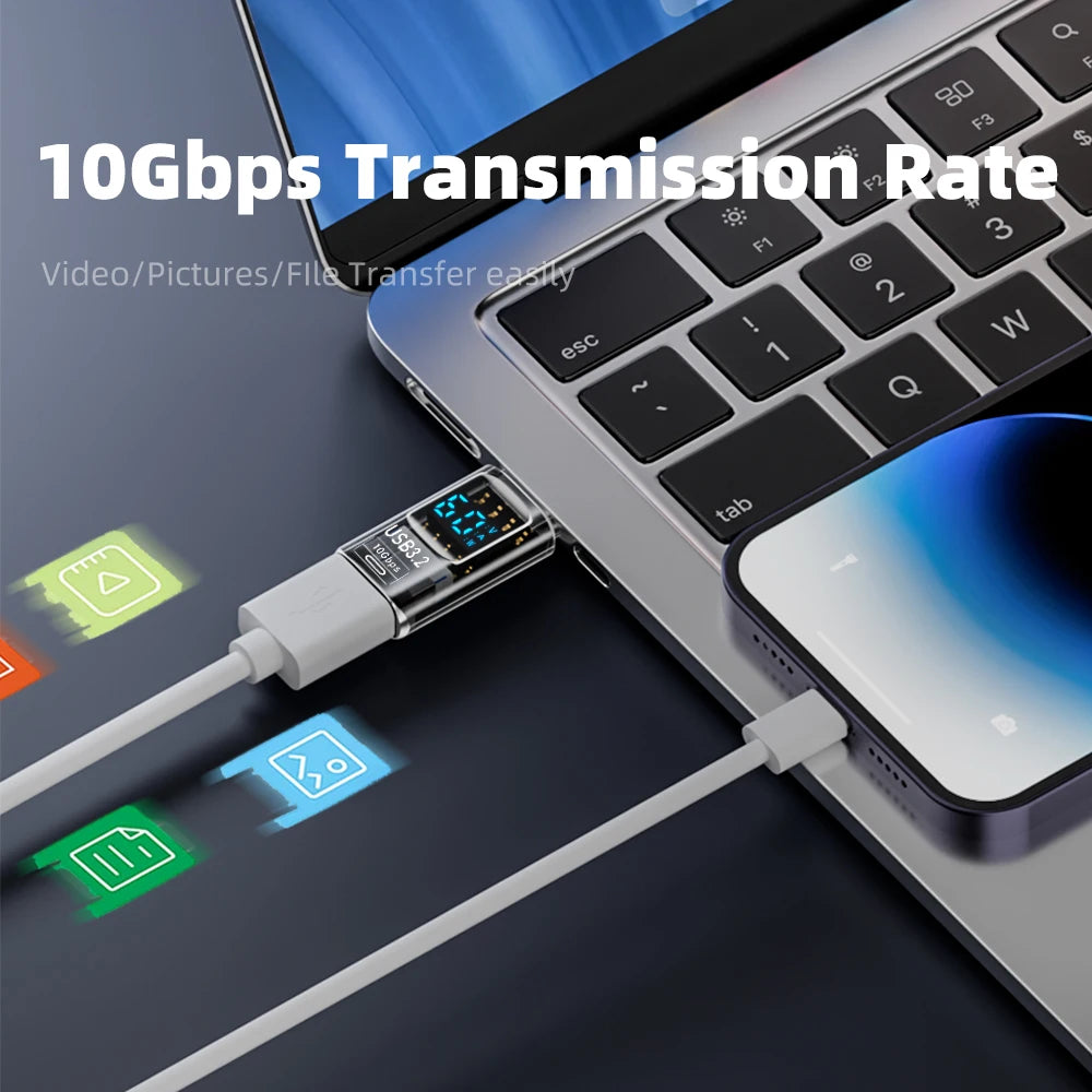 USB 3.2 USB-A to USB-C Adapter 10Gbps | Digital Display 60W