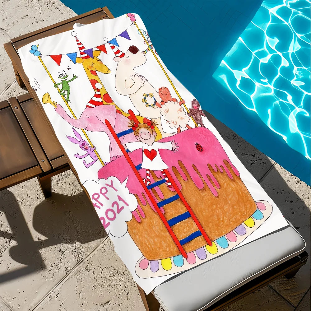 CoCo Cartoon Quick-Dry Beach Towel | Soft, Absorbent, 11 Sizes Quick-Dry Beach Towel Peaceful Pleasures Health and Wellness z3 STJ70x140CM