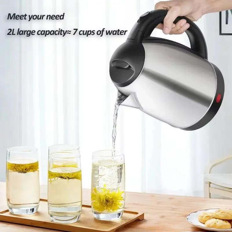 URGGU 2L Stainless Steel Electric Kettle | Coffee & Tea Boiler