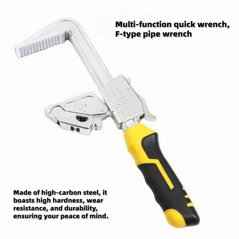 Adjustable F-Type Pipe Wrench | Multi-Function Spanner Tool