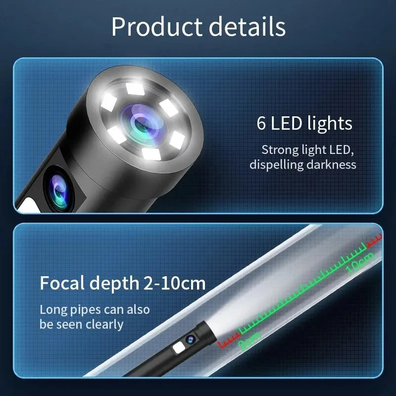 Endoscope Inspection Camera 3 in 1 Micro USB/Type-C Mini Inspection Camera for IOS iPhone Waterproof Pipeline Borescope Peaceful Pleasures Health and Wellness