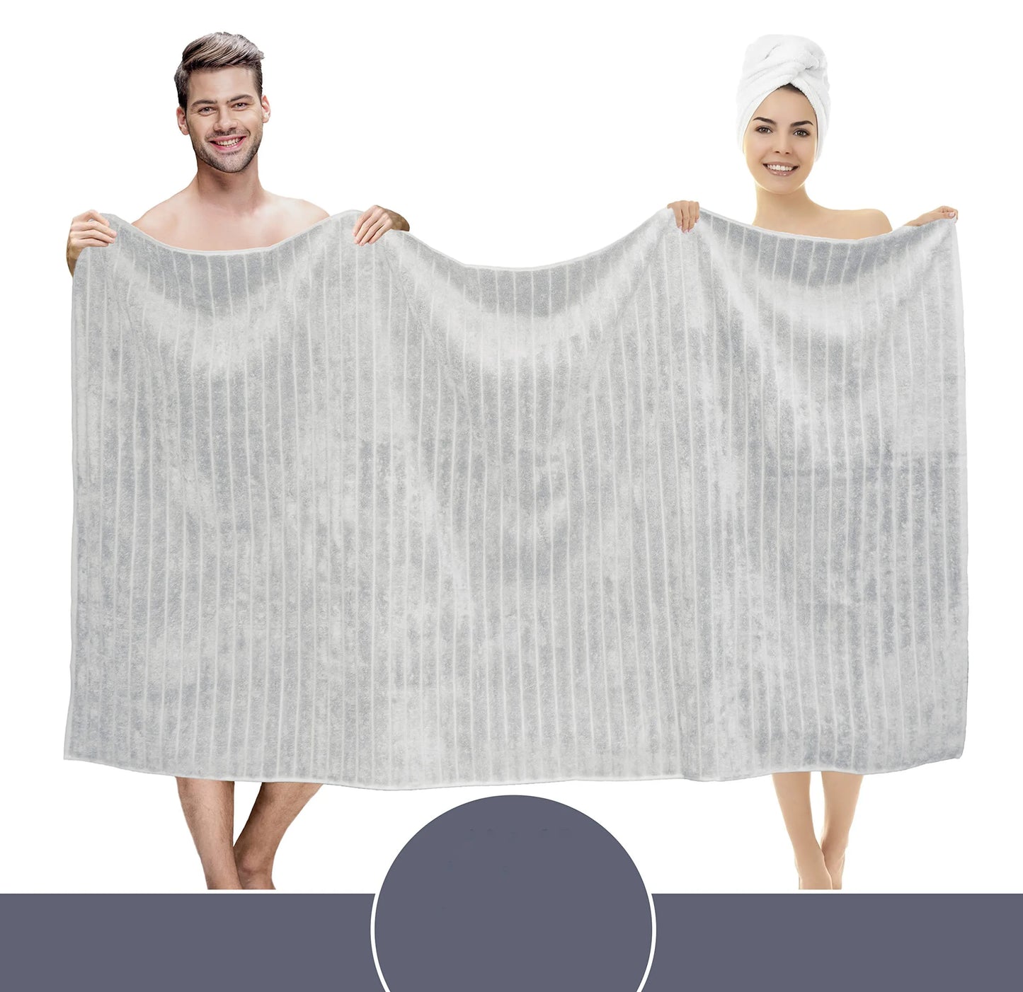 Extra Large Turkish Bath Towel | 27x55" Premium Cotton Quick-Dry