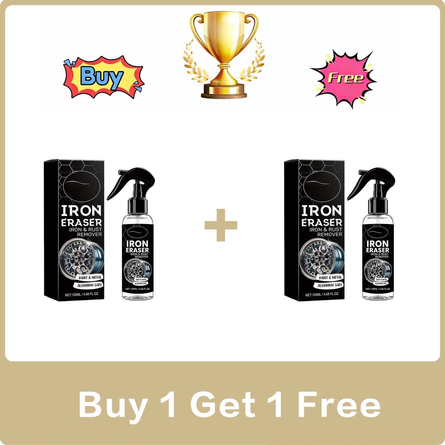 Car Rust Remover Spray – Wheel & Paint Oxide Cleaner 120ml